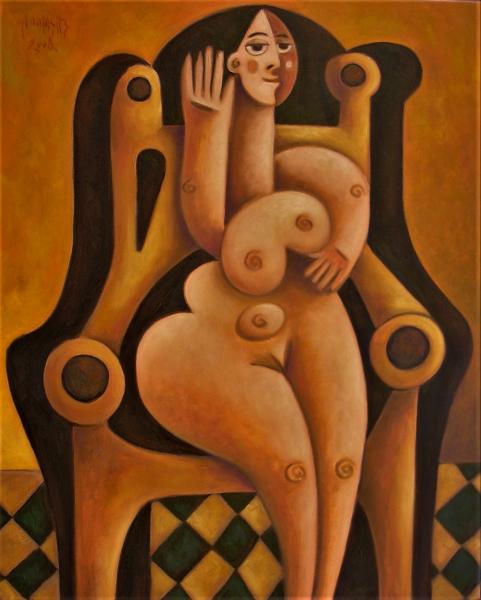 Obraz Malasits Zsolt - Sedící žena