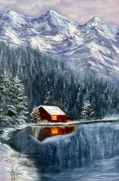 Obraz Frost Tanja - Dům u jezera