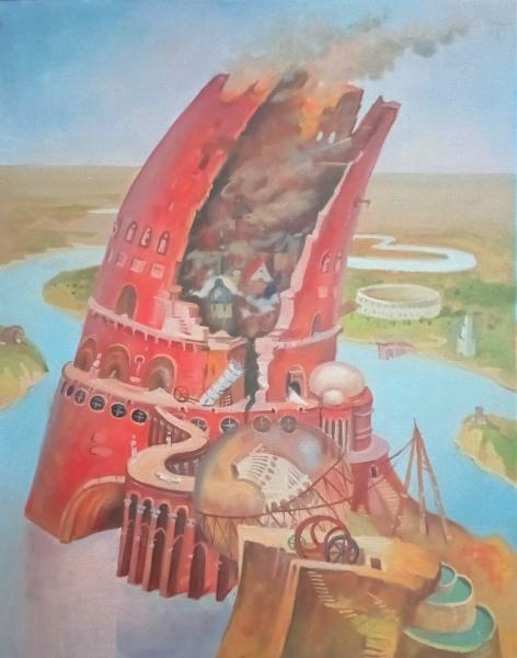 Obraz Sery D. - Babylonská věž.
