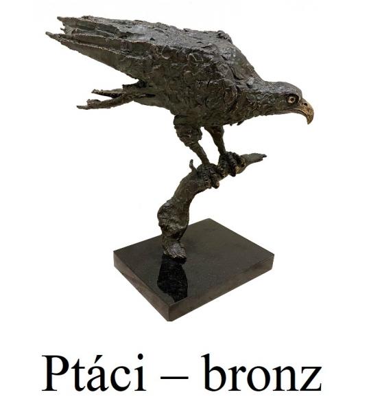 Ptáci - bronzové plastiky