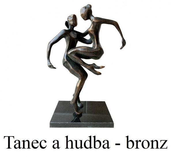 Tanec a hudba - bronzové plastiky